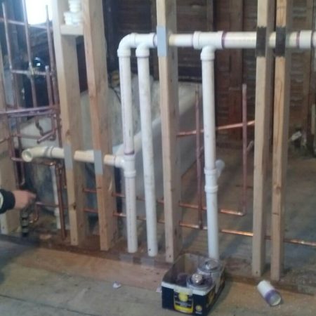 Photo of a plumbing installation job