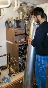 Photo of Tritan Services in Naperville repairing a furnace