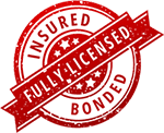 Fully licensed, bonded, and insured badge