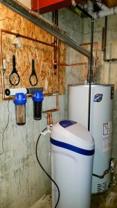 Photo of a plumbing system and water heater